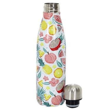 Imagem de Garrafa Termica Estampa Frutas Flores Inox 500ml