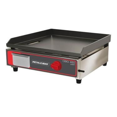 Imagem de Chapa Bifeteira A Gás Light Metalcubas Cbg450l área 45x45cm Chapa 5,00mm Inox 12030g(10350)