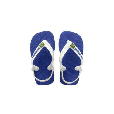 Imagem de Chinelo Havaianas Baby Brasil Logo 019944, Azul, 22