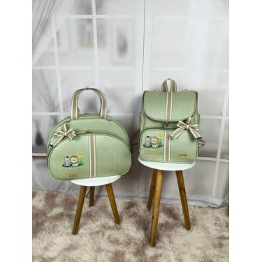 Imagem de KR RK Bolsas Maternidade Mala e Mochila Luxo Elegance, Verde Oliva fit
