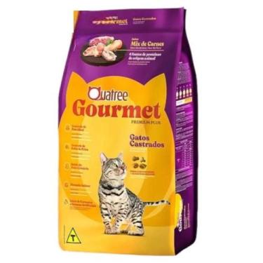 Imagem de Ração Quatree Gourmet Premium Gatos Castrados 10,1Kg