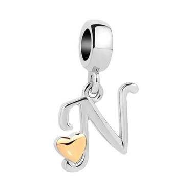 Imagem de Pingente De Coração Com Letra Do Alfabeto (26 Letras) Em Prata Esterli