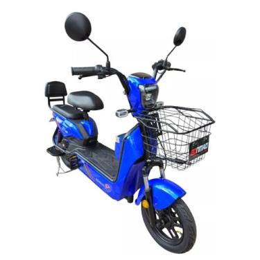 Imagem de Bicicleta Elétrica Scooter 500w Aro 14 Bonmad C/ Suspensão Pto/Azl