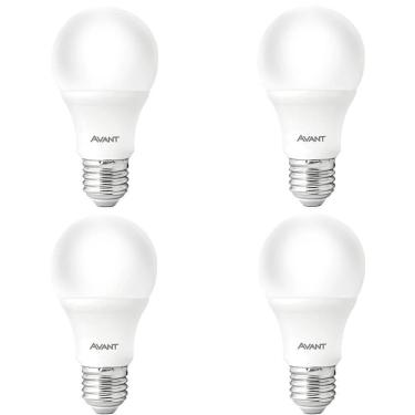 Imagem de Kit 4 Lâmpadas Pera Led Avant Branco 9w Bivolt Br810-b 6500k Base E27 - Cód 335401378