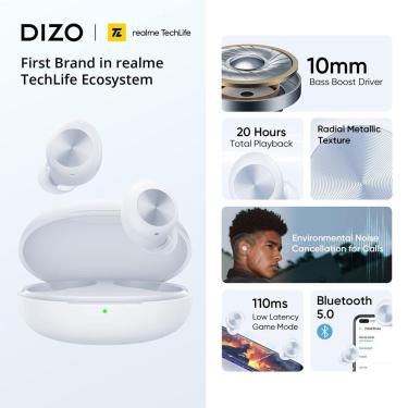 Imagem de Fone de Ouvido Realme Dizo Gopods D Blueth 5.0 Modo Gamer 6 Play 795-Unissex