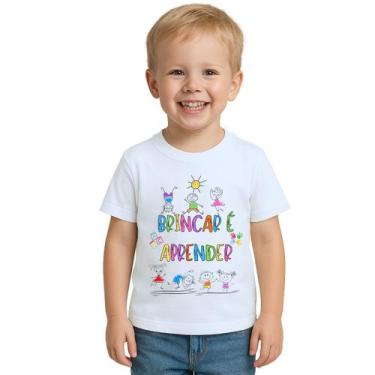 Imagem de Camiseta Brincar é Aprender Crianças Estampa Personalizada - Use P4, B