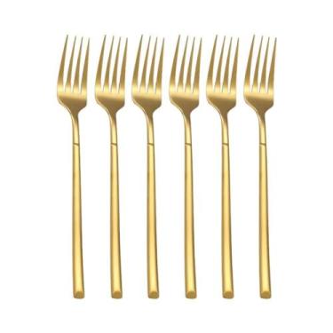 Imagem de Conjunto De Talheres De Aço Inoxidável Dourado 30 Peças, Lavável Na Má