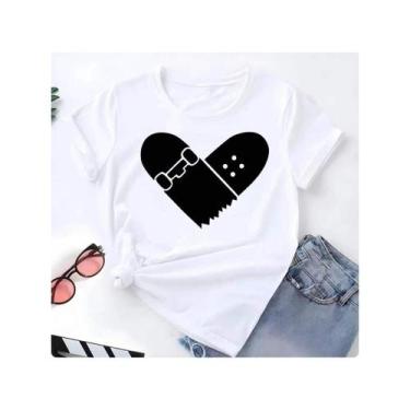 Imagem de Blusa T-shirt Plus Size Linda Eis-me Aqui Camiseta Feminina Blusinha T