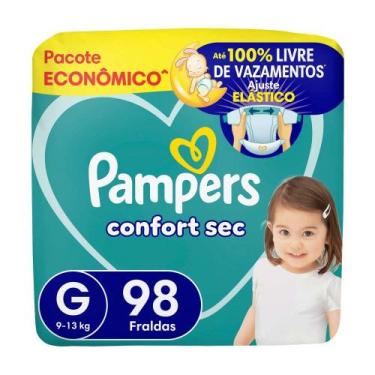 Imagem de Fralda Pampers Confort Sec Tamanho G 98 unidades, G, 98