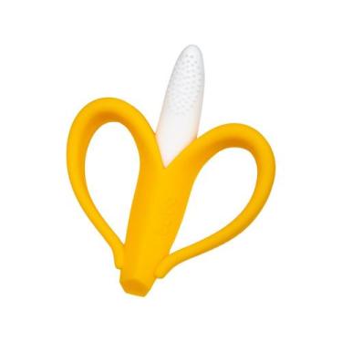 Imagem de Massageador de gengiva banana com cerdas curtas buba, Amarelo
