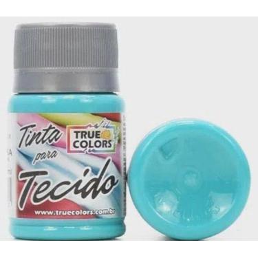 Imagem de Tinta para tecido cor 1022 - azul cristal 37 ml true colors - no-brand