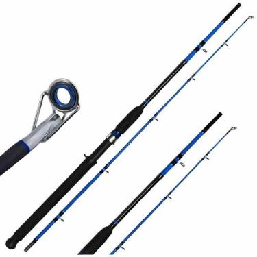 Imagem de Vara Para Carretilha Pesca Pesada Azul 2,10m 40-80lb Maciça - Ottoni