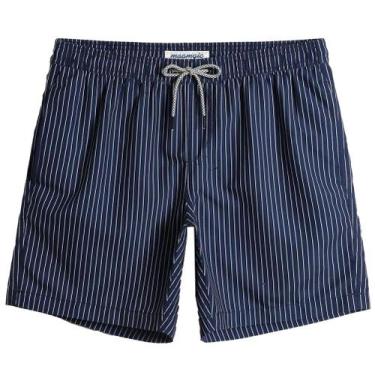 Imagem de Shorts de banho mamagic masculinos Slim Fit Quick Dry Stripe GG - Maam