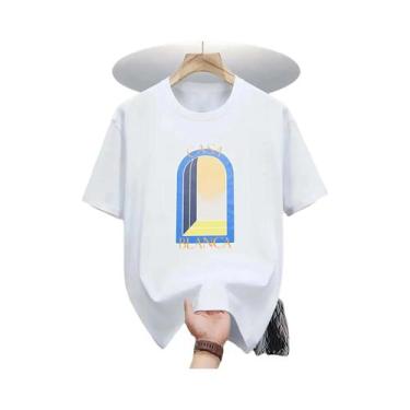 Imagem de Camiseta Masculina Slim Fit Respirável Estampada Para Atividades Ao Ar