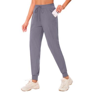 Imagem de Calças de corrida Addigi femininas de cintura alta rosa malva