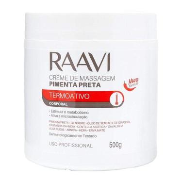 Imagem de Creme Massagem Pimenta Preta 500g Raavi - DEPIL BELLA