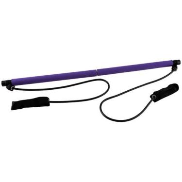 Imagem de Barra De Pilates Portatil 90cm - Western Fitness, Roxo e Preto, 90cm