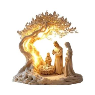 Imagem de Presépio 2D De Acrílico Plano: Ornamento De Nascimento De Jesus, Decor