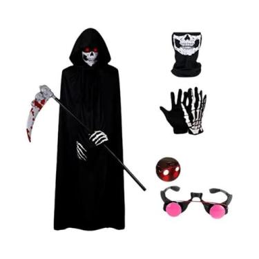 Imagem de Fantasia De Halloween Para Meninos Com Máscara E Luvas Com Olhos Verme