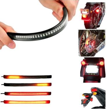 Imagem de Lanterna Led Flexivel com Piscas 48 Leds P/ Moto Custom Café - Led Lig