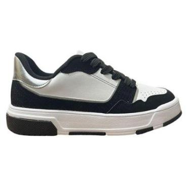 Imagem de Tenis Feminino Vizzano Conforto Casual Retrô Street Camurça Amarração 1430.102 Preto-Fe...