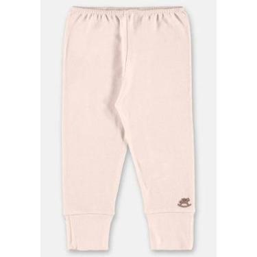Imagem de Calça Mijão Bebê Menina Rosa Claro Algodão Up Baby-Feminino