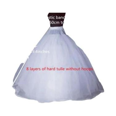 Imagem de Saia De Tule Larga E Volumosa Com 4/6/8 Camadas Para Vestido De Noiva 