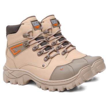 Imagem de Bota Coturno Masculino Couro Legítimo Biqueira Pvc Com C.A - Cat Prime