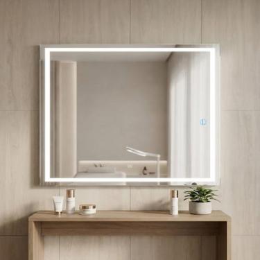Imagem de Espelho Lopazzi Iluminado LED Touch 80x90cm Retangular Decorativo para