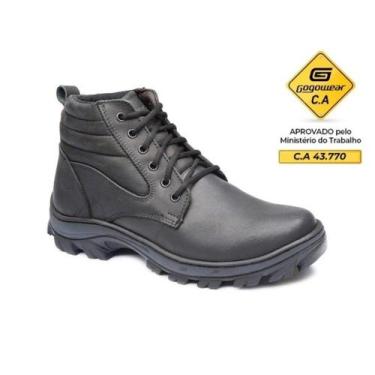 Imagem de Bota Masculina Gogowear Couro com Certificado de Aprovação, Preto, 39