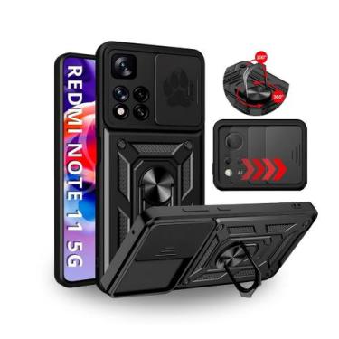 Imagem de Capa Capinha Armor Militar Redmi Note 11 5g Anti Impacto Proteção Câme