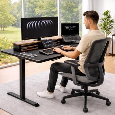 Imagem de Mesa Elétrica Ajustável Regulagem Altura Automática Escritório Gamer M