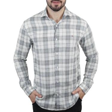 Imagem de Camisa Aramis Linho Xadrez Cinza, XXL