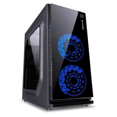 Imagem de Gabinete Gamer CRATER Vinik Preto Lateral Acrílico Transparente 2 Fan 