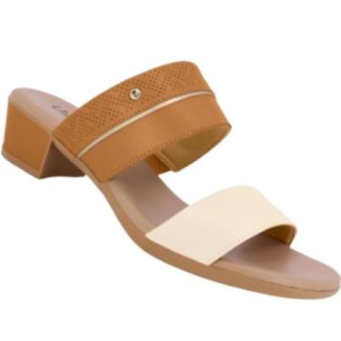Imagem de Tamanco Usaflex Mm0804 Salto Bloco Feminino, Camel, 38