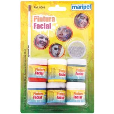 Imagem de Pintura Facial Liquida + Pincel 6Cores 15Ml C Ct.C/06 Maripel