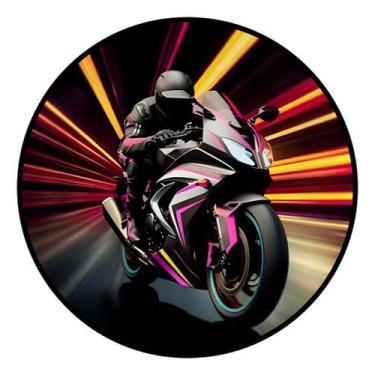 Imagem de Capa Mini Painel Moto Motocross Bike 50x50cm Redondo Veste Fácil - Use