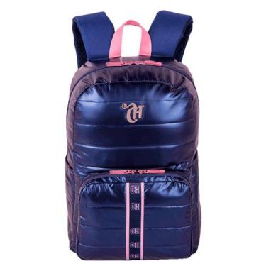 Imagem de Mochila Grande Capricho Puffer Azul Metálico Sestini