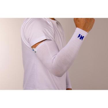 Imagem de Protetor De Braço Branco M Licenciado Cruzeiro N1 Sport Alta Proteção Uso Diário
