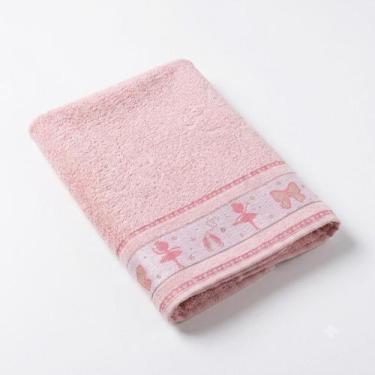 Imagem de Toalha de Banho Infantil Soft Kids 100% Algodão 68x110cm Appel, Rosa F
