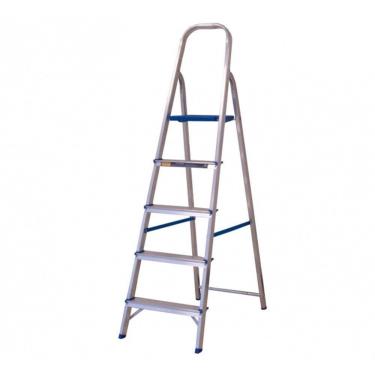 Imagem de Escada Residencial 05 Degraus Alumasa em Alumínio com Pés Antiderrapantes Dobrável 120KG 88CM