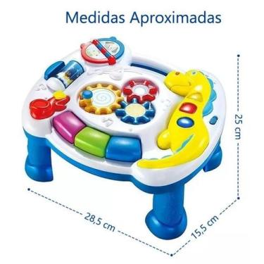 Imagem de Mesa Didática Mesinha De Atividades Som Luz Dinossauro Azul - Zoop Toy