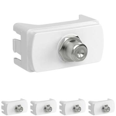 Imagem de 5 Módulo Soquete Coaxial Para Antena Tv Schneider Miluz - Branco
