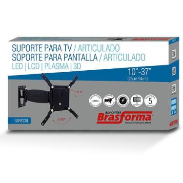 Imagem de Suporte Articulado para TV de LED, LCD e Plasma 10 a 37 - Brasforma