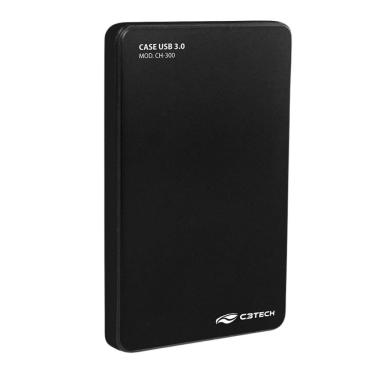 Imagem de Gaveta para HD Externo CH-300BK USB 3.0 Compatível com SATA 2.5 Instalação sem Ferramentas Preto C3tech