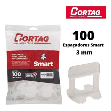 Imagem de Espaçador Nivelador Reutilizável para Piso Cerâmico Smart 3,0mm 100 Peças Assentamento Alinhado Cortag