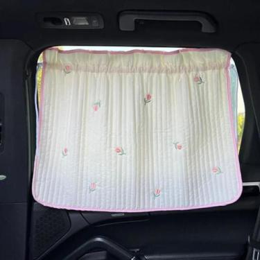 Imagem de Protetor Solar Para Janela De Carro Para Bebês, Cortina De Algodão Esp