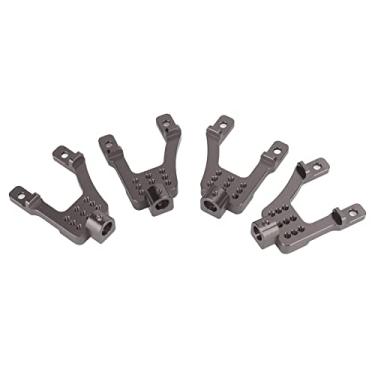 Imagem de Suporte de amortecedor de metal, operação simples Longa vida útil Leve Peso Forte Flexibilidade Peças de atualização para carro RC MN86(Titânio)