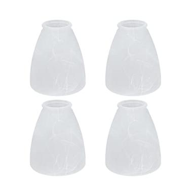 Imagem de Aspen Creative 23062-4 Persiana estilo transitório Alabaster, 5 cm, tamanho do ajustador, 11 cm de altura x 11 cm de diâmetro, 4 unidades de vidro de substituição