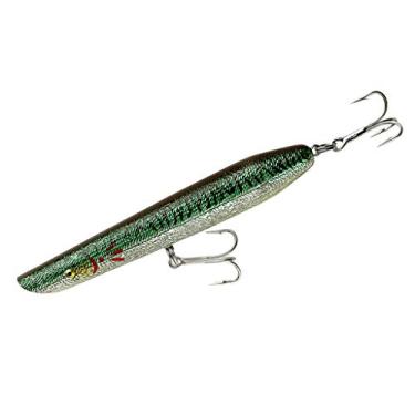 Imagem de Cotton Cordell Isca de pesca Pencil Popper Topwater, cavala verde, 15 cm